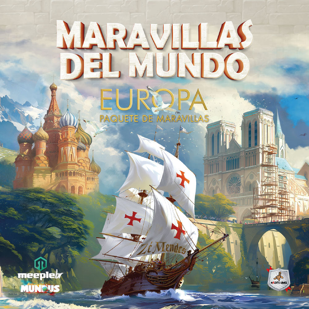 Portada del juego de mesa Maravillas del mundo: Europa